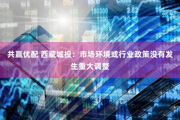 共赢优配 西藏城投：市场环境或行业政策没有发生重大调整