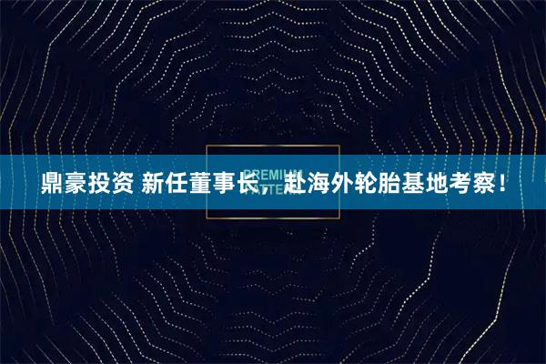 鼎豪投资 新任董事长，赴海外轮胎基地考察！
