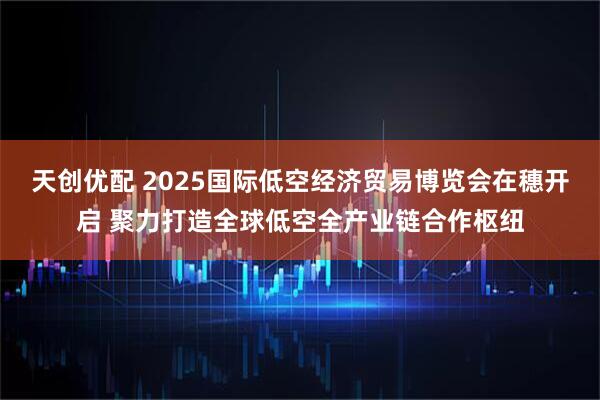 天创优配 2025国际低空经济贸易博览会在穗开启 聚力打造全球低空全产业链合作枢纽